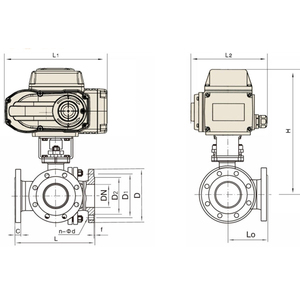 ON-OFF loại van quay 1/2 "~ 12" wcb, 304, 316, 316L vệ sinh giả mạo mặt bích van bi 3 chiều - Product Image 2