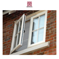 Usine personnalisé Design moderne UPVC battant verre fenêtre vinyle français fenêtre persienne rideau pour hôtels ouverture verticale motif