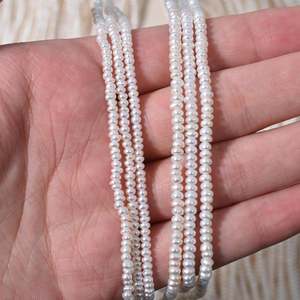 Cuentas Pequeñas Planas de Agua Dulce Naturales Blancas WENCHI 1213 de 2-2.5mm, 30g para Accesorios Hechos a Mano - Product Image 5