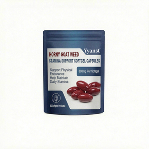Capsules de soutien à la vitalité, extrait d'herbe cornée de chèvre, complément alimentaire à base de plantes, aide à maintenir l'endurance physique pour les hommes, OEM - Product Image 1