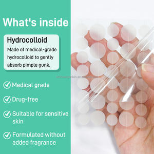 Tambalan jerawat hidrokoloid dengan asam salisilat untuk wajah semua jenis kulit-label pribadi bentuk bulat Patch penyembuhan jerawat - Product Image 2
