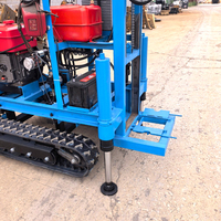 Foreuse hydraulique sur chenilles pour puits d'eau, options de forage de 200 m, machinerie de forage hydraulique robuste