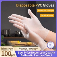 Gants jetables en PVC transparent de qualité alimentaire certifiée, vente en gros directe usine, pour la manipulation alimentaire industrielle, les laboratoires médicaux, sans latex