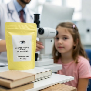 Emballage de marque privée, sachet refermable personnalisé imprimé pour le nettoyant et éclaircissant pour les yeux au collagène - Product Image 1