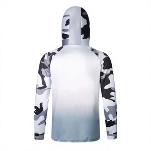 Sudadera con capucha de pesca para hombre, personalizada, con protección UV, manga larga, con máscara, fabricante australiano de artículos de pesca - Product Image 3