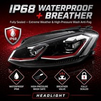 OEM 5GG941059A 5GG941060A Phare avant gauche style GTI LED DRL en forme de U avec lentille de projecteur 36W pour VW Golf Mk7 Sport Hatchback