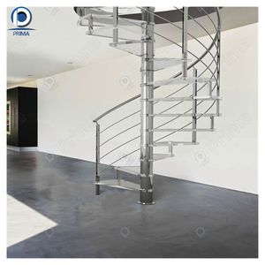 Escalera de Caracol Personalizada con Barandilla de Acero, Escalera Interior con Barandillas, Escalera en Espiral <span class=keywords><strong>para</strong></span> <span class=keywords><strong>Espacios</strong></span> <span class=keywords><strong>Pequeños</strong></span> - Product Image 2