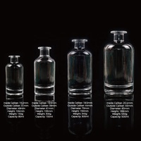 80ml 150ml 300ml 500ml Bouteille de diffuseur de roseau en verre vide givré de luxe