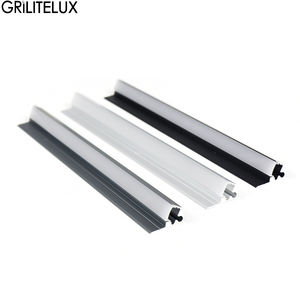 Perfil de Aluminio con Barra Oblicua de 45 Grados, Lámpara LED Empotrada Oculta, Difusor de Luz para Gabinetes y Estantes - Product Image 1