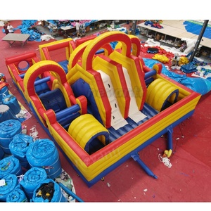 Corso commerciale grande percorso ad ostacoli gonfiabile per adulti casa di rimbalzo all'aperto - Product Image 3