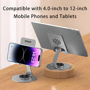 Soporte de Exhibición para Teléfono Celular Plegable Doble de Alta Calidad, Soporte de Metal Ajustable y Portátil para Escritorio y Oficina - Product Image 3