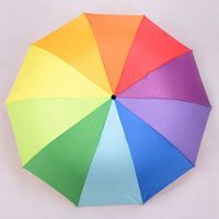 Parapluie publicitaire pliable personnalisé en trois sections avec logo imprimable pour la vente en gros