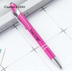 ปากกาลูกลื่นพร้อมปลอกยางพิมพ์โลโก้ขายส่ง สำหรับอุปกรณ์สำนักงาน - Product Image 1