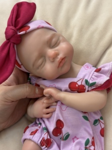 Muñeca Bebé <span class=keywords><strong>Reborn</strong></span> Realista de 13 Pulgadas, Recién Nacida Dormida, Niña, Silicona, Cuerpo Suave con Peso, Hecha a Mano, CE - Product Image 6