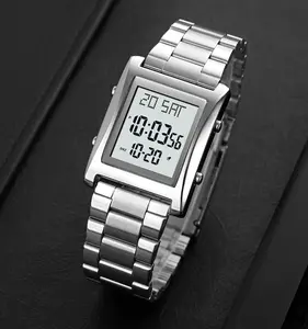 Đồng Hồ Nam Dây Thép Không Gỉ Relojes Đồng Hồ Kỹ Thuật Số Chống Nước 30M Skmei 1812 Cho Nam