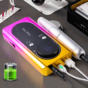 เครื่องเจียรเล็บแบบพกพา 45000 รอบต่อนาที ชาร์จไฟได้ผ่าน USB สีรุ้ง สำหรับทำเล็บเจล ทำเล็บมือ ใช้ในร้านเสริมสวย - Product Image 1