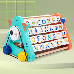 Multifunktion ales Monster 5 in 1 Lernspiel zeug Kinder Zeichenbrett Kinder Montessori Alphabet und berechnen Spiel Holz spielzeug - Product Image 4