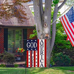 Bandera de lino Vintage americana para jardín, producto promocional, <span class=keywords><strong>Estatua</strong></span> de la libertad, regalo conmemorativo, 30x45cm - Product Image 4