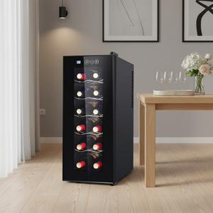 <span class=keywords><strong>Mini</strong></span> réfrigérateur intelligent <span class=keywords><strong>à</strong></span> refroidissement rapide, <span class=keywords><strong>12</strong></span> <span class=keywords><strong>bouteilles</strong></span>, thermostat réglable, <span class=keywords><strong>cave</strong></span> <span class=keywords><strong>à</strong></span> <span class=keywords><strong>vin</strong></span> - Product Image 4