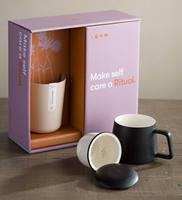 Caja de Regalo de Cartón Biodegradable y Botella de Vidrio Ecológica con Diseño de Lujo Personalizado