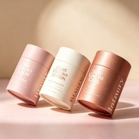Boîte d'emballage en tube de papier circulaire personnalisée avec impression de logo, boîtes cadeaux pour bougies, cosmétiques et thé