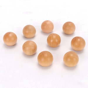 Perles en bois Chengjiang, couleur naturelle, billes en bois massif 25 mm, décorations artisanales - Product Image 1
