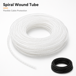 Gaine spirale ignifuge <span class=keywords><strong>en</strong></span> PE pour câbles, organisateur de fils, protection flexible pour système de gestion des câbles électriques - Product Image 1