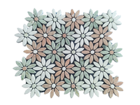 Magnifique mosaïque florale en pierre de parquet moderne pour la décoration murale intérieure de cuisine, piscine, salon, carrelage en marbre