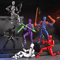 Ensemble de figurines d'action, robot 13 figurines factices imprimées en 3D jouet articulé chanceux pour collectionneur de modélisation (assemblage requis)