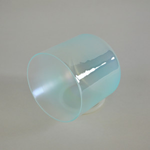 Cuenco de Cristal de Cuarzo Alquímico para Sonoterapia, Color Verde Glaciar Degradado HF, 432Hz 440Hz, para Meditación y Baño de Sonido - Product Image 3