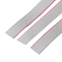 Cable Plano de Cobre Belden AWM 2651 28AWG 1.27mm Gris con Borde Rojo, Longitud y Cantidad de Pines Personalizables, Precio de Fábrica de Fabricante OEM