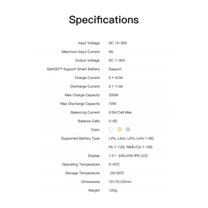 <span class=keywords><strong>Q6</strong></span> นาโน 200W 8A 1-6S เครื่องชาร์จแบตเตอรี่ขนาดเล็กสำหรับลิลอน ลิเอชวี นิเอ็มเอช พีบีรุ่น RC/โดรน - Product Image 2