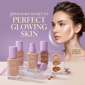 <span class=keywords><strong>Fond</strong></span> <span class=keywords><strong>de</strong></span> <span class=keywords><strong>teint</strong></span> liquide lumineux 6 couleurs Flower Secret Self-Love Natural <span class=keywords><strong>Skin</strong></span> 35ml. Anti-ternissement longue durée 12 heures. Teinte Inclusive - Product Image 3