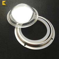 Lentille optique de revêtement AR en verre borosilicaté convexe 100mm 60 degrés pour l'éclairage LED COB
