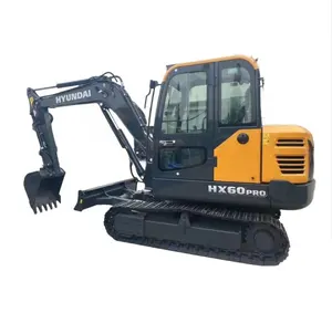 Mini excavators construction equipment HX60pro HX60G HX60 Hyundai nearly 100% Brand New used on city road farm river mining work