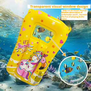 Phao bơi hình hoạt hình mini cho bé mùa hè, phao bơi cho bé với cửa sổ - Product Image 3
