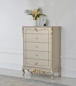 <span class=keywords><strong>Letto</strong></span> <span class=keywords><strong>Matrimoniale</strong></span> in Tessuto Retrò Francese con Motivi Dorati e Intagliati 1.8M <span class=keywords><strong>Letto</strong></span> da Sposi per Camera da <span class=keywords><strong>Letto</strong></span> Padronale Stile Europeo Mobili in Legno Massello - Product Image 4