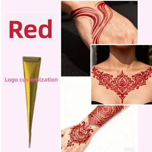 Factory Direct Hand Painted Cream Shake Temporary Tattoo Stickers with Milk <strong>Henna</strong> and <strong>Jagua</strong> Juice Colorful Body Art - Product Image 2