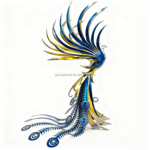 맞춤형 스테인리스 스틸 불사조 조각 - 갤러리 및 고급 공간을 위한 OEM/ODM 아트 데코 - Product Image 4