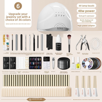 Kit professionnel complet d'outils pour nail art, lampe UV LED, ensemble de vernis gel, fournitures complètes de manucure pour débutants, DIY à domicile, salon de manucure
