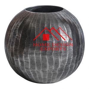 Macetas de aluminio superventas en forma redonda, jarrones de flores de Metal de aluminio crudo para decoración para sala de estar de alta calidad - Product Image 1