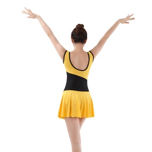 Offre Spéciale Adulte bicolore <span class=keywords><strong>Gymnastique</strong></span> Danse Robe Filles Réservoir Jupe Justaucorps pour Les Enfants - Product Image 3