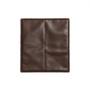 Rideau en similicuir à languettes, doublure polaire à carreaux, pour fenêtre simple, décoration moderne pour salon - Product Image 1