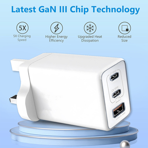 Chargeur USB C 65W PPS 3 ports GaN5 PD, chargeur mural rapide, adaptateur secteur pour ordinateurs portables, iPhone 14/13/12, S23 Ultra - Product Image 4