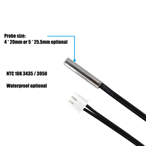 Termistor impermeable NTC10K B3435 K Tipo <span class=keywords><strong>Ntc</strong></span> Sensor de temperatura con sonda de 4*20MM - Product Image 2