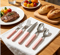 Ensemble de couverts en acier inoxydable 18/0 de 20 pièces, style bistro de luxe, triple rivetage, résistant au lave-vaisselle, argenterie de restaurant