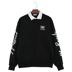 Maniche lunghe Casual da <span class=keywords><strong>uomo</strong></span> a maglia per <span class=keywords><strong>Polo</strong></span> con colletto a contrasto con stampa digitale - Product Image 1