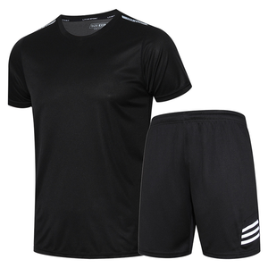 ชุดกีฬาสำหรับผู้ชายชุดวิ่งแห้งเร็วแขนสั้นน้ำหนักเบาอุปกรณ์ออกกำลังกายสำหรับฤดูร้อน - Product Image 4