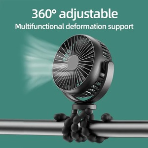Ventilateur multifonctionnel USB rechargeable Mini Octopus, portable pour bureau et poussette, vent doux, produit intelligent pour la maison - Product Image 6