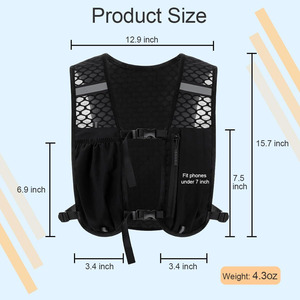 Sac à dos d'hydratation léger personnalisé en nylon pour la course à pied, la randonnée, le vélo, les activités de plein air, pour femmes et hommes - Product Image 5